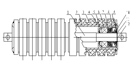 托輥結(jié)構(gòu)圖